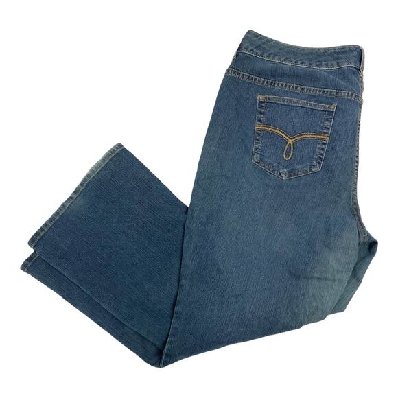 american rag bootcut medium wash jeans curvy plus size 16 short high rise - Picture 4 of 8